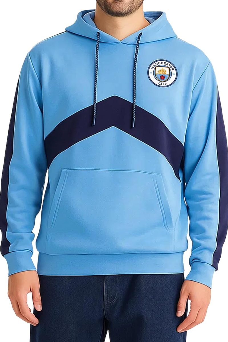 Officially Licensed Manchester City FC Pullover Hoodie - Unisex Adult