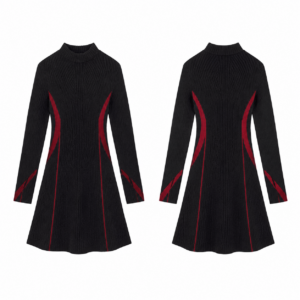 Black and Red Soccer Jersey Knitwear