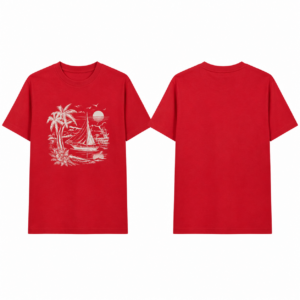 Red and White Classic T-Shirt
