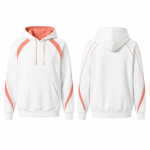 Women's Coral and White Knit Soccer Sweater