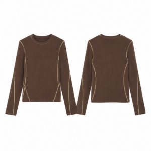 Brown and Gold Knit Cardigan