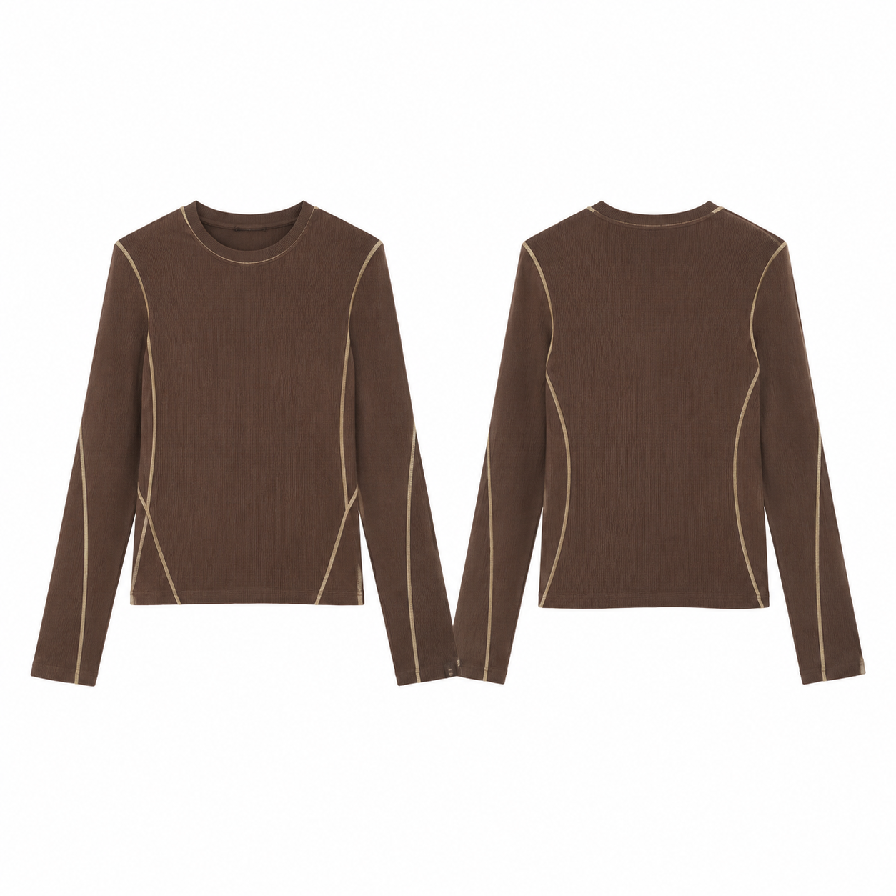 Brown and Gold Knit Cardigan