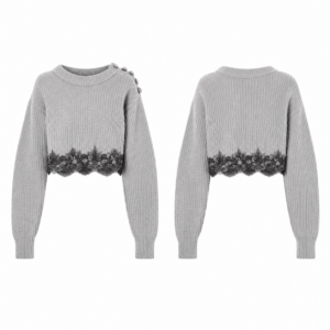 Silver and Black Evening Blouse