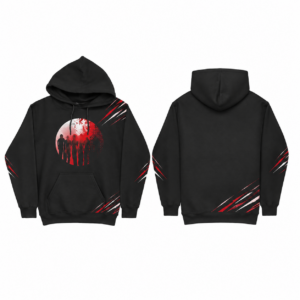 White and Red Classic Fit Pullover Sweatshirt