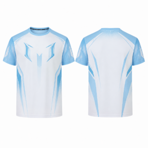 White and Sky Blue Basketball Jersey