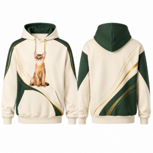 Unisex Gold and Forest Green Knit Hockey Sweater