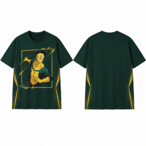 Forest Green and Gold Rugby Jersey with Collar